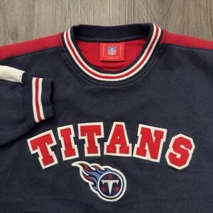 Tennessee Titans Sweatshirt NFL Football Men's XL Heavyweight Y2K Navy Blue